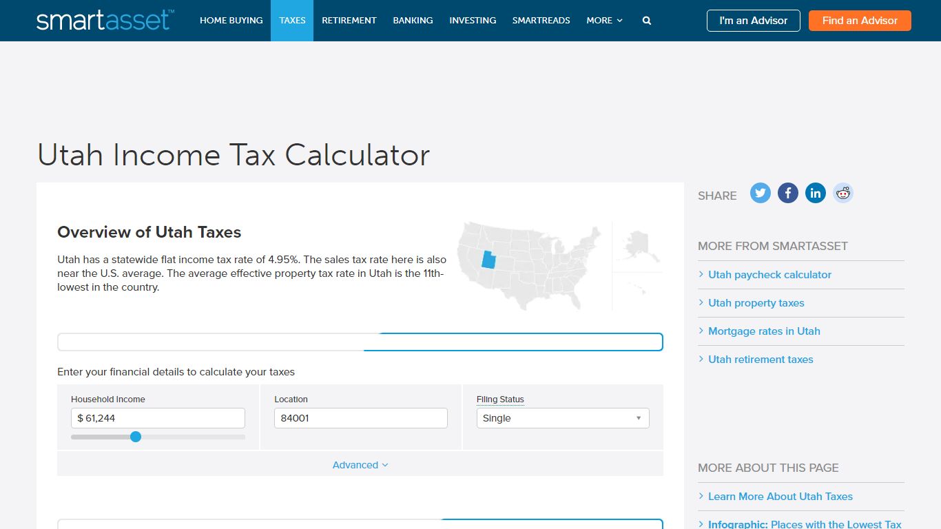 Utah Income Tax Calculator - SmartAsset