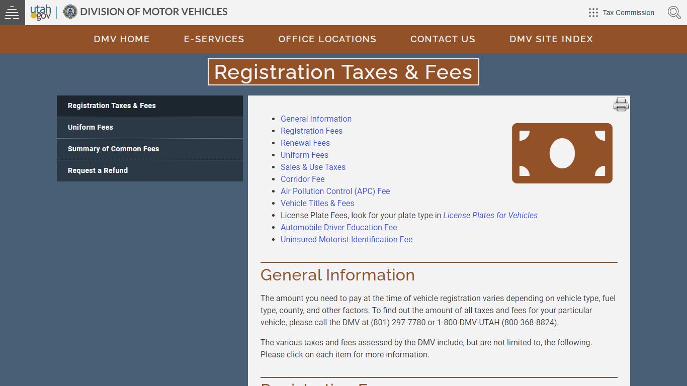 Taxes & Fees - Utah DMV